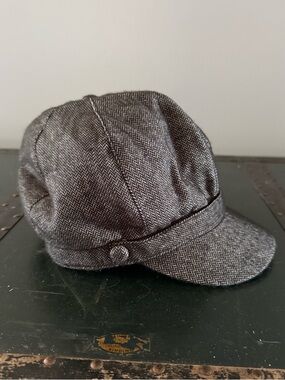 New York & Company Gray Wool Blend Newsboy Cap Hat Womens One Size Baker Boy